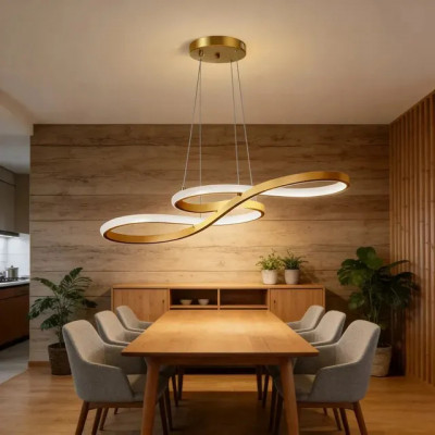 VOLTIS - Luminária Pendente LED Moderna Bivolt com 3 Cores e Brilho Regulável