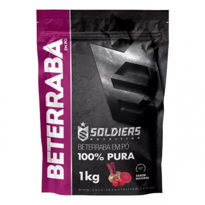 Beterraba em Pó Desidratada 1kg 100% Pura Soldiers Nutrition — Suplemento Pré-Treino Performance