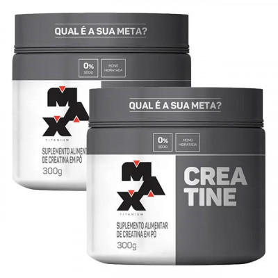 Creatina Max Titanium em pó Sem sabor — 2 unidades de 300g
