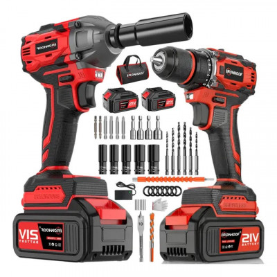 Kit2 Profissional Parafusadeira Chave De Impacto Brushless — review
