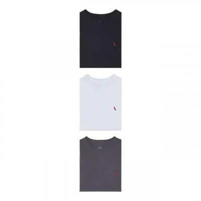 Kit 3 Camisetas Básicas Brasa Pica Pau Bordado Reserva