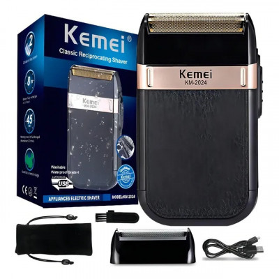 Barbeador Portátil Sem Fio Kemei Km-2024 — compacto e prático