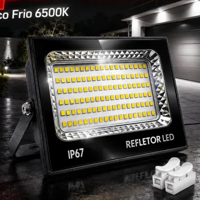 Kit 2 Refletores LED 400W UC68 — Branco Frio 6500K, IP67