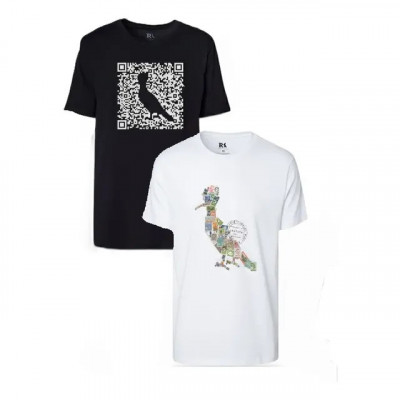 Kit 2 Camisetas Algodão com Estampa Pica-pau — Reserva (Branco, P)