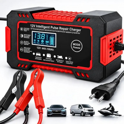 Carregador Inteligente Woosh 12V 6A — Recupera baterias 4Ah a 100Ah