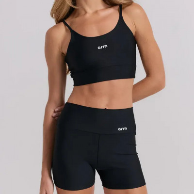 Conjunto Feminino Fitness Compact Top e Short - Arm: conjunto fitness com top e short de modelagem compacta