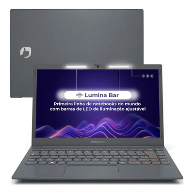 Notebook Positivo Vision C14 Intel® Celeron® (4GB, 128GB eMMC) — 14” HD Lumina BAR, Cinza