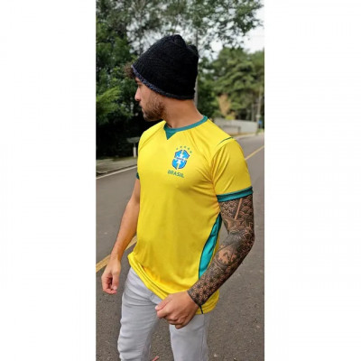 Camisa Brasileira 2026 Amarela Azul Personalizada Nome Número — Review