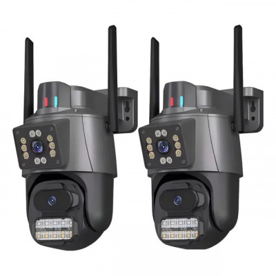 Kit 2 Câmera Segurança Ip App Icsee Lente Dupla Cor Preto — Review