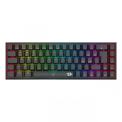 Teclado Redragon Ryze Pro RGB ABNT2 com Switch Marrom — Português Brasil