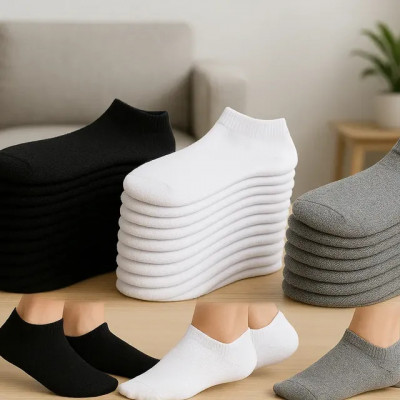 Kit 24 Pares Meia Soquete Cano Curto Unissex Cores