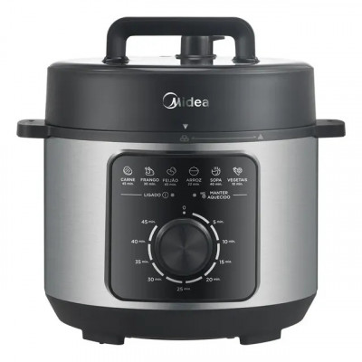 Panela Elétrica Mecânica Pressão 4l Preta E Inox Midea — Cozimento sob pressão em formato elétrico