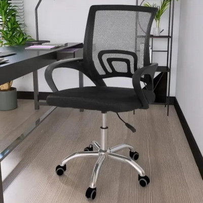 Cadeira Secretária Office Base Giratória Preta Tela/mesh — review objetiva