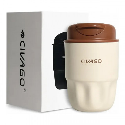 300ml Copo Térmico Inox com Tampa para Café e Chá — Civago Café
