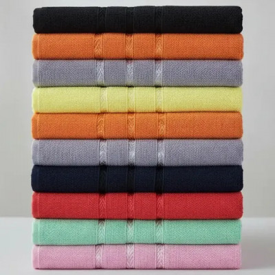 Kit 10 Toalhas De Banho Simples Julia — 100% Algodão