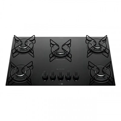 Cooktop 5 Bocas a Gás Atlas Agile Up Mega Chama — Preto