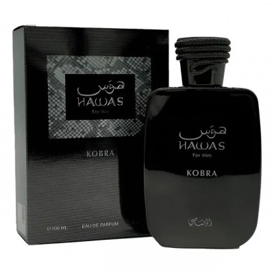 Perfume Hawas Kobra Rasasi Masculino Edp 100ml — fragrância masculina concentrada