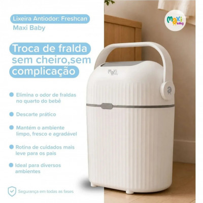 Lixeira Antiodor Freshcan Maxi Baby 9L Tampa