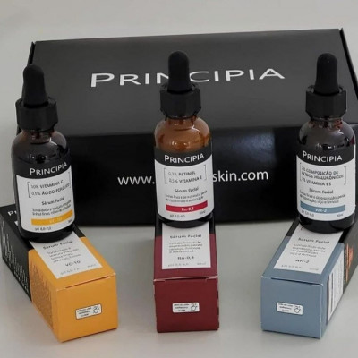 Kit 3 Séruns Principia Vitamina C + Retinol + Hialurônicos