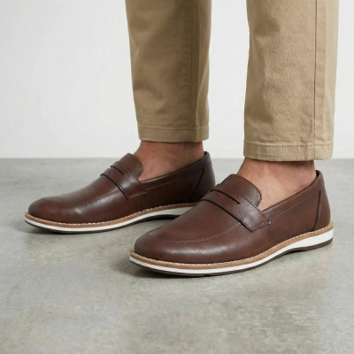 Sapato Mocassim Loafer Casual Masculino Couro