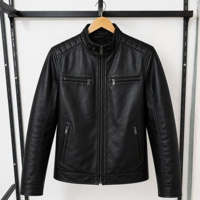Jaqueta De Couro Masculino Slim Resistente