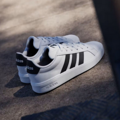 Tênis Masculino Grand Court 3.0 adidas Branco e Preto