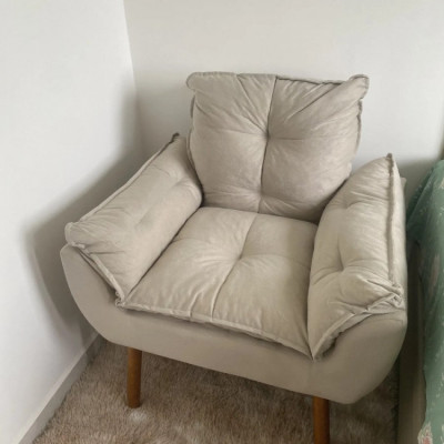 Poltrona Decorativa Opala Suede Arapongas
