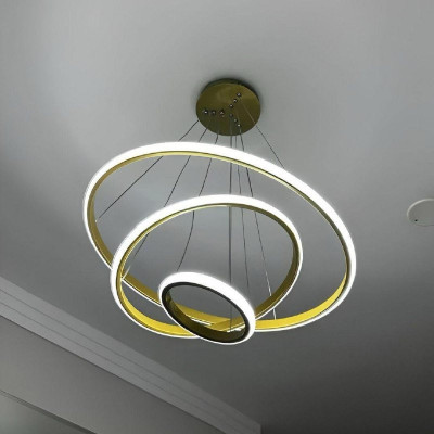 Lustre Led Sala Moderno 60w 3 Arcos