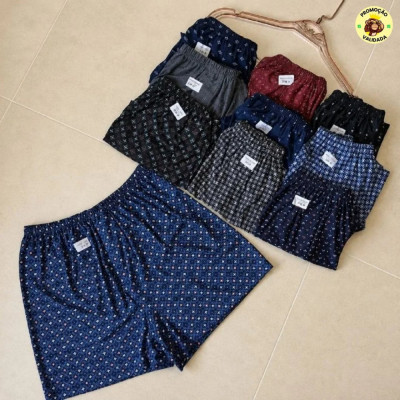 🌞 Kit com 3 Cuecas Samba Canção Short Malha