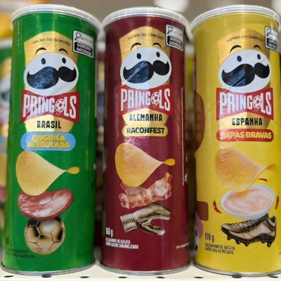 Batata Frita Pringles Tripack Especial Festa do Futebol