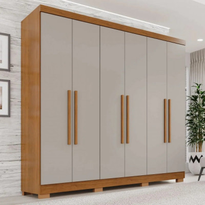 Guarda-roupa Casal 6 Portas 2 Gavetas Cinamomo