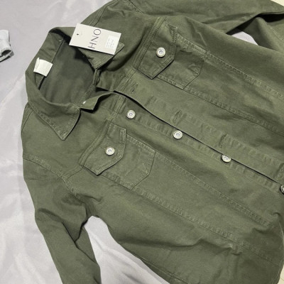 Jaqueta Jeans Premium Verde Militar com Elastano