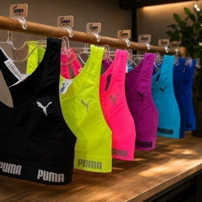 Top Puma Academia Fitness Nadador Alta Sustentação