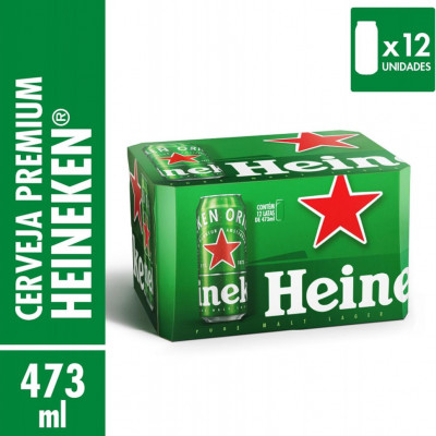 Heineken Cerveja Lata 473ml Pack 12 Unidades