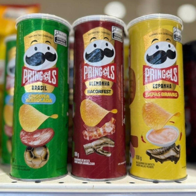 Batata Frita Pringles Tripack Especial Festa do Futebol