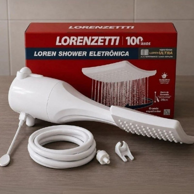 Chuveiro Lorenzetti Loren Shower Ultra Eletrônico Branco 5.5kw 127V