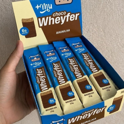 Mu Chocowheyfer Proteico Baunilha - 12 unidades, 6g de proteína