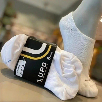 Kit com 6 Pares Meias Lupo Invisível Soquete