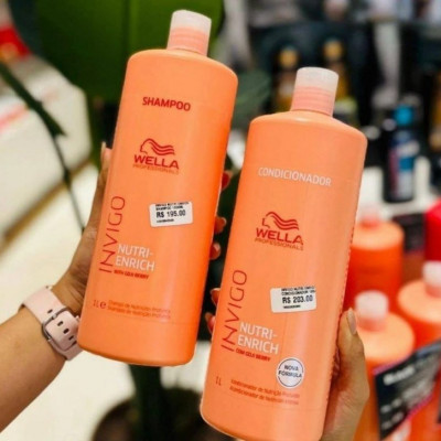 Kit Wella Invigo Nutri Enrich Shampoo + Condicionador 1L