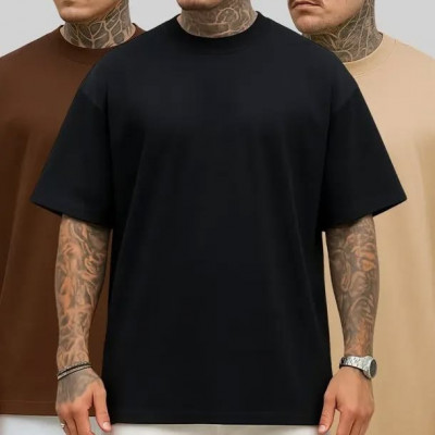 Kit 3 Camisetas Oversized Streetwear Algodão