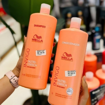 Kit Wella Invigo Enrich Shampoo 1L + Condicionador 1L