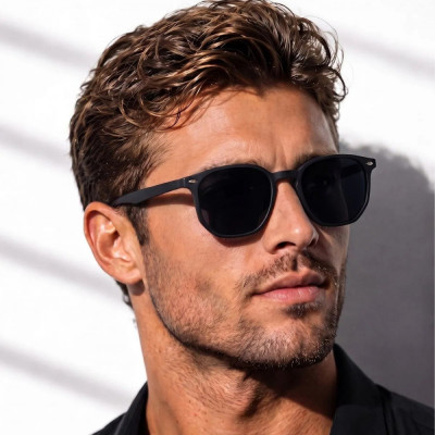 Óculos de Sol Masculino Unissex Preto Premium