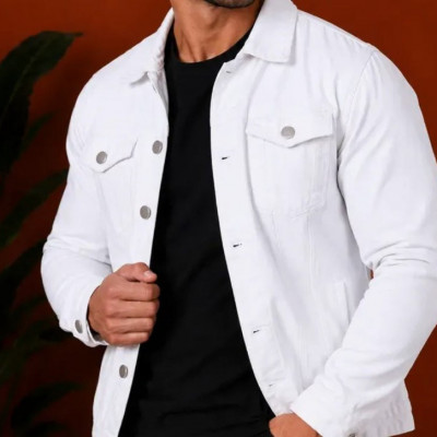 Jaqueta Sarja Jeans Slim