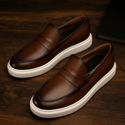 Sapato Loafer Masculino Couro Casual Luxo