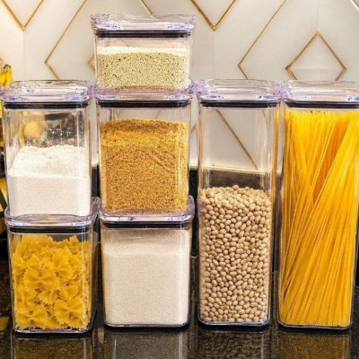 Kit com 10 Potes Herméticos Empilháveis