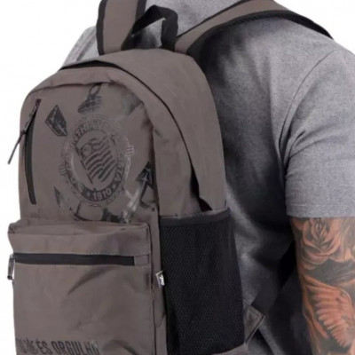 Mochila Esportiva Corinthians Oficial com Bolso