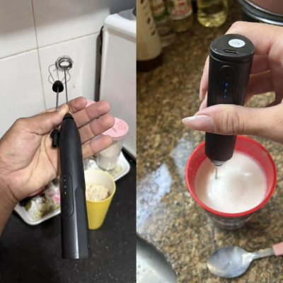 Mini Mixer Misturador De Bebidas Elétrico 2 Em 1 Portátil