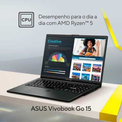 Notebook ASUS Vivobook Go 15 Ryzen 5 7520U