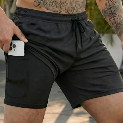 Kit 4 Shorts 2 em 1 Dryfit Masculino