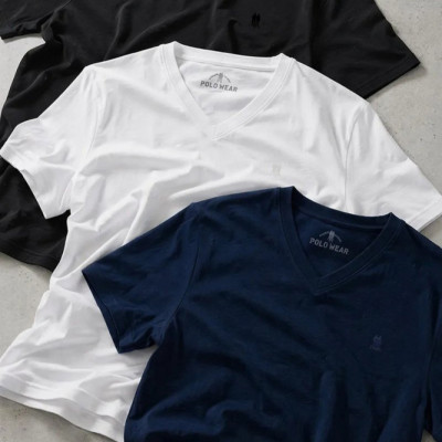 Kit 3 Camisetas Gola V Masculinas Polo Wear